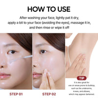 Peel Shot Glow Black Rice Peeling Ampoule, Soft Exfoliating Face and Body Scrub Dead Skin Cells, Blackheads Remover for All Skin Types Korean Skin Care 80Ml